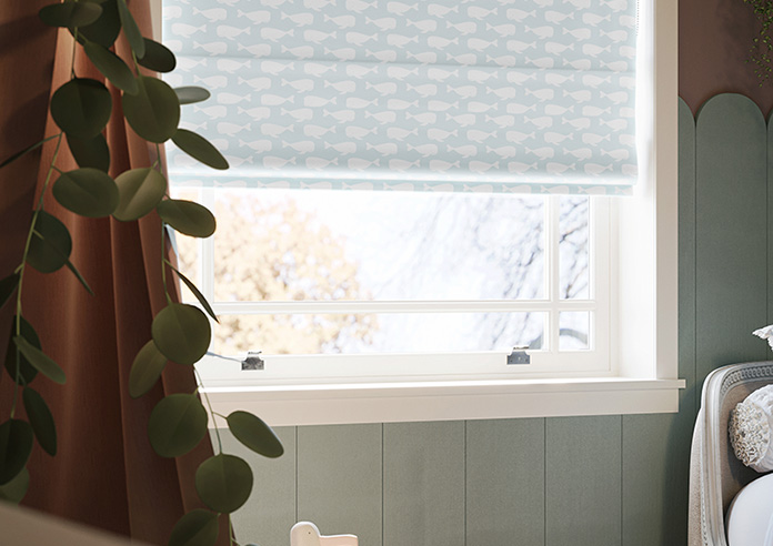 Whaling Around, Mist - Roman Blind - Image 5